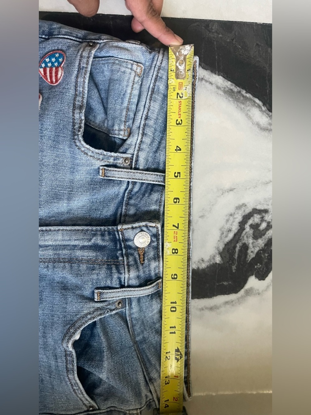 Levi's Light Blue Skinny Jeans with Colorful Patchwork - Picture 5 of 8